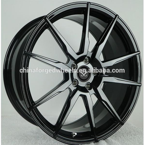 Gloss Black  Customized 20 Staggered Car Alloy Rims For Ferrari 458