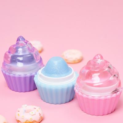 Cute Cupcake Lip Balm Non Toxic Formula Protable Lip Care Custom Colors For Children