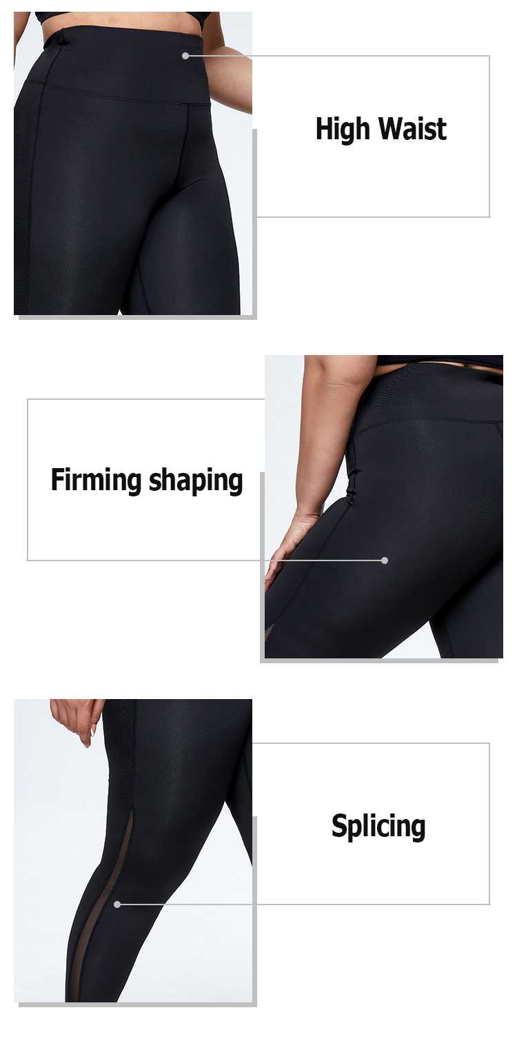 Размер 4XL плюс сетка Wicking влаги брюк йоги размера Colorfast Breathable
