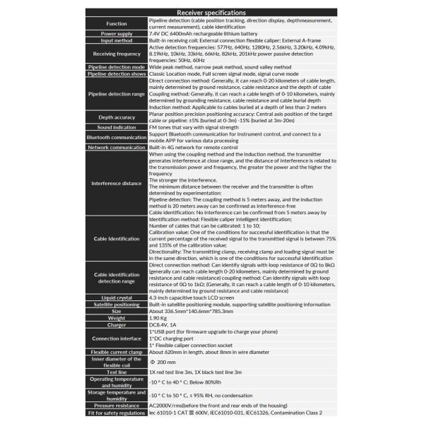 Intelligent Underground Pipeline Detector Pipeline Burial Depth Positioning
