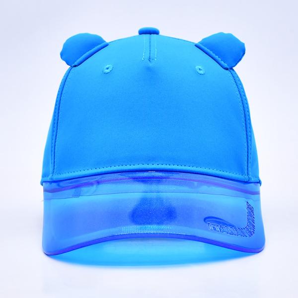 Oem Hat Factory Wholesale High Quality 5 Panel Kids Baseball Cap Custom Transparent Pvc Brim Child Baseball Hats