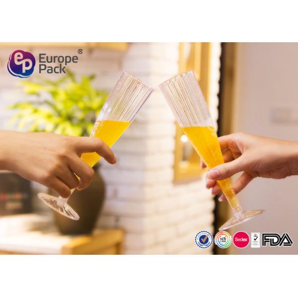 Food Grade Cute 160Ml 1 Piece Plastic Champagne Flutes Plastic Glasses For Parties