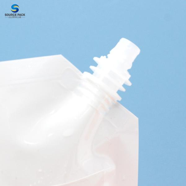 Durable Flexible Leak Proof Stand Up Pouches With Spout Top And Screw Cap
