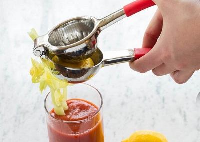 Espremedor de frutas de aço inoxidável do limão do profissional 304 com a imprensa do suco de limão do punho do silicone