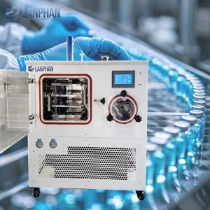 Laboratory Freeze Dryer Vacuum Drying Machine with 4kg/batch Capacity and -75℃ Cold Trap Temperature for Biological Food Formulation