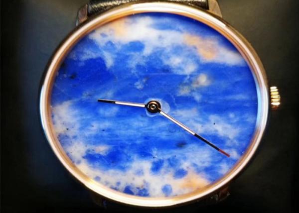 Charming Natural Stone Crafts Quartz Movement Watch With Natural Marble Dial