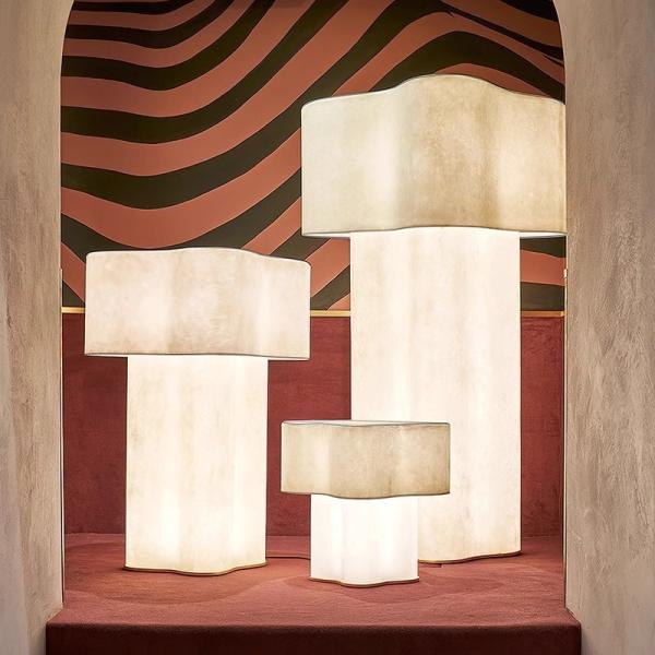 2000LM Lustre en tissu blanc