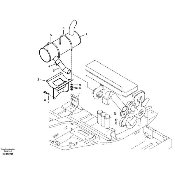 VOE14528383 14528383 Pièces détachées de broyeur à pinceau pour EC460B