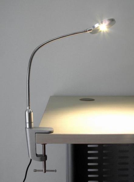 100 ~ 240v AV 30, 000 hours Lifespan Led Desk Lamp Clamp With Flexible gooseneck