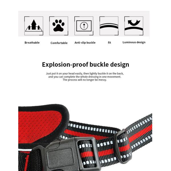 Neoprene Reflective Dog Harness Set No Pull Collar And Leash Custom Hi Vis Dog Harness