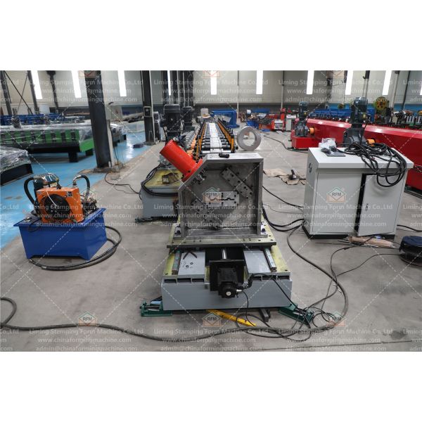 Rack Roll Forming Machine Equipped with Hydraulic Fixed Length Shearing and Material Splicing for Shelf Column Production