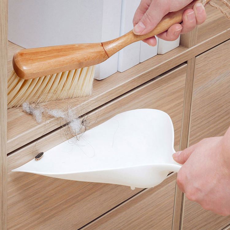 Портативный мини очищая Dustpan и бамбуковый набор щетки веника ручки для чистки