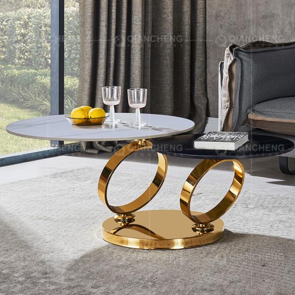 Extendable 0.17CBM Modern Coffee Table With Glass Top Living Room Furniture