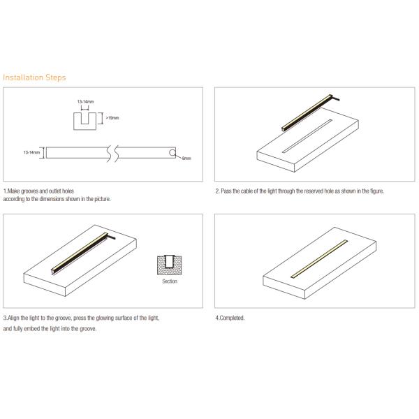 LEDCORP® DC24V LED Neon Flex Enbedded Pro/CCT/RGB/Digital/DMX/360° Consumption OEM/ODM Available