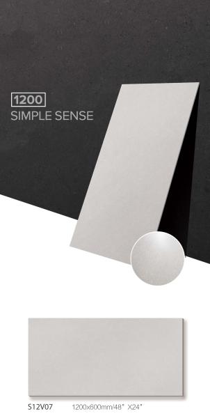 Gray Glazed Porcelain Tiles 600x1200mm Indoor Floor AAA Grade