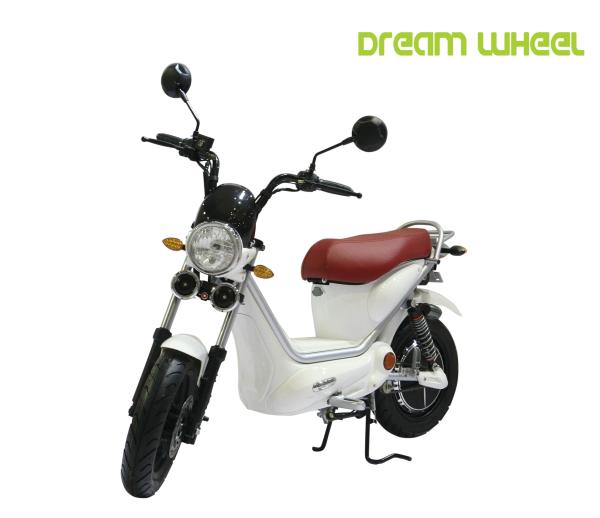 White Electric Bike Scooter For Adults , 38km/H Pedal Assist And Throttle Ebike