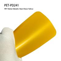PET-PD241 Film adhésif pour voiture PET avec ondes de chaleur métallique mate couleur jaune