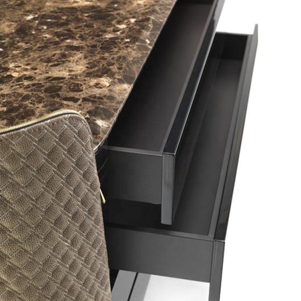 Conjunto de suporte para TV de 75 polegadas Moderno Metal Luxo Móveis de quarto Tampo de mármore Armário de armazenamento