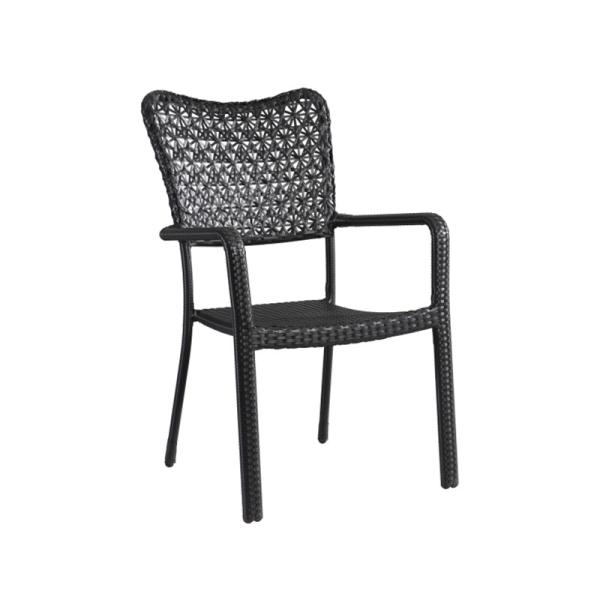 Indoor Outdoor 62cm Length 58cm Depth Rattan Patio Chairs All Weather