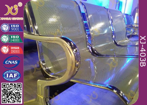 Hospital Iron Structure Full Welding 3 Seater Waiting Chair With Cushion
