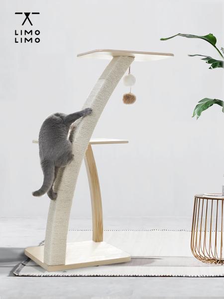 Paper Rope Cat Condo Tree Scratching Post Sisal Fabric 48*40*107cm Cat Scratching Post Cat Climbing Frame