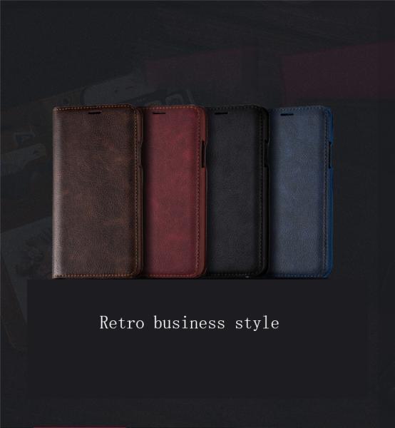 Retro Leather Flip Cover For iphone X Protective Wallet Phone Case Cover