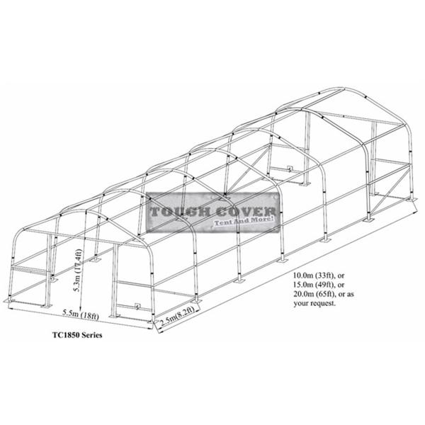 W5.5m Outdoor Storage Tent, Portable Garage, Storage Shelters, TC1832, TC1850