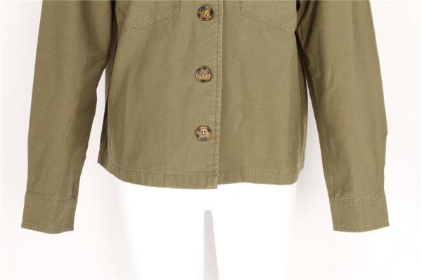 Olive Ladies 100% Cotton Chino Coats And Jackets Clothing Nice Printing