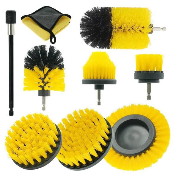 9 шт. Уборщик колес для автомобилей Сверло с силовой очисткой