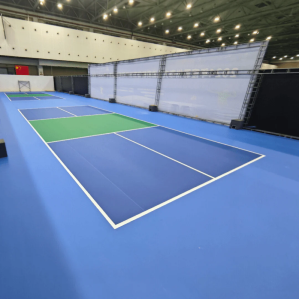 Customizable Colors Anti-Slip UV Stable PVC Sports Floor for Pickleball and Tennis Courts