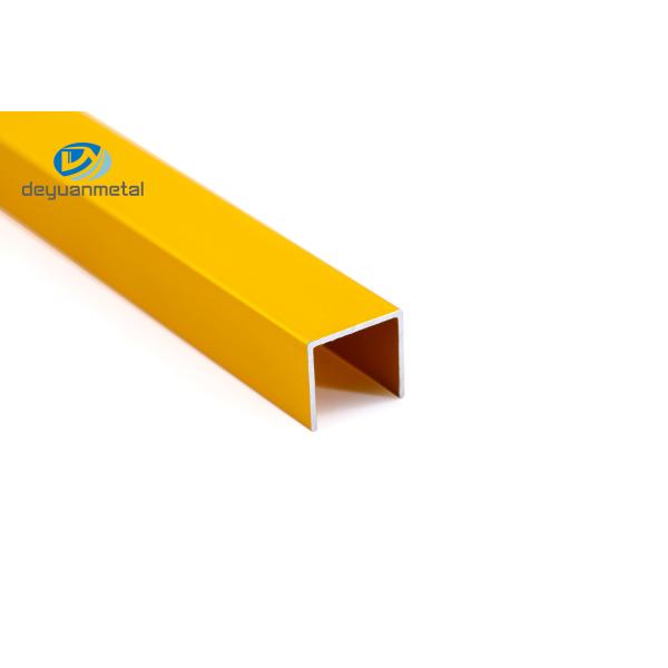 2.4m Length Aluminium Channel Profiles Electrophoresis Treatment Gold Color For Wall Floor Decoration