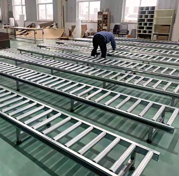 Explosion-Proof Roller Conveyor Line Customized Frame Width 500 mm Roller Diameter 50 mm Manual for Chemical Plants
