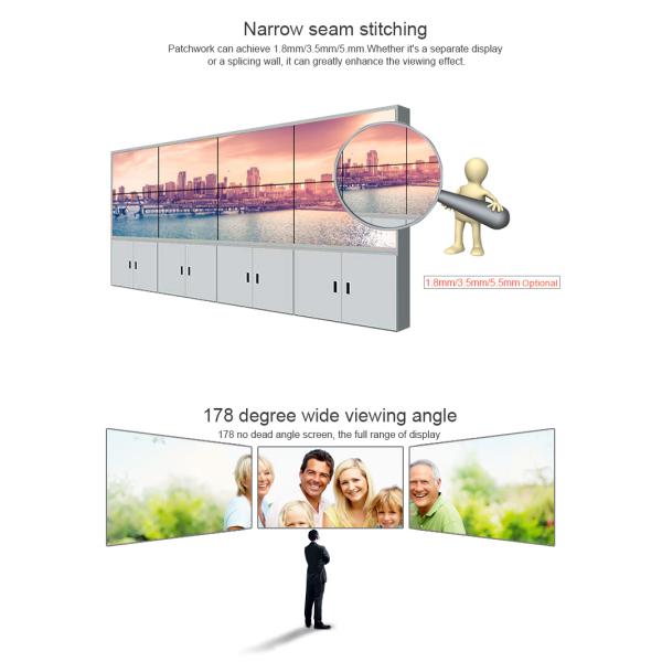 шатона узкой части стены 55inch 4K UHD экран LCD видео- соединяя показывает шкаф стойки пола 2*4