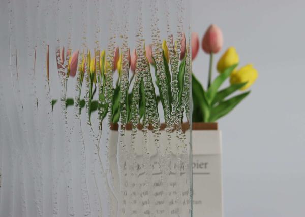 Clear Flower Fused Stained Glass Embossed Patterned