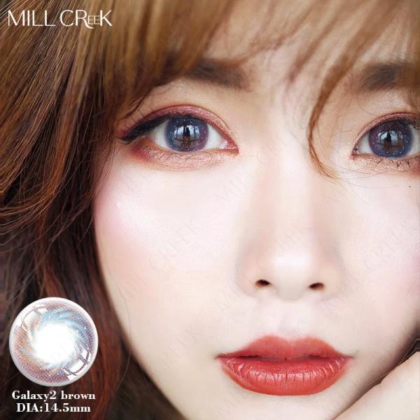 Custom Amethyst Colored Contacts Cosmetic Eye Lenses On Brown Eyes