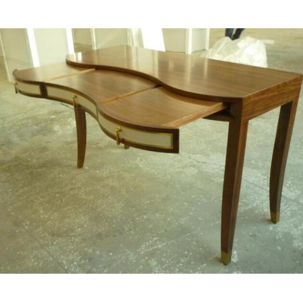 Wooden Contemporary Writing Desk Bedroom Furniture With Solid Wood Legs