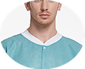 S&J Disposable isolation/lab/patient gown/coat pp/pp+pe/sms