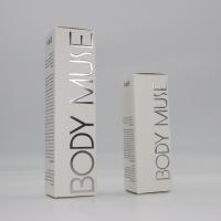 Boîtes d'emballage cosmétiques personnalisées simples pour huiles essentielles, boîte pour cartes de soins de la peau avec logo estampé argent