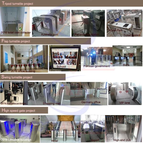 Waterproof Indoor & Outdoor Pedestrian Biometric Access Control Turnstile Gate Swing Barrier Facial Recognition Turnstiles