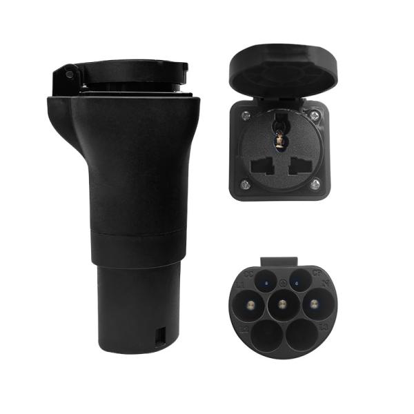CE Certified Type 2 EV Charging Station Adapter Male Plug to Schuko Socket 220V AC for Power Supply