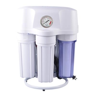 5 Stage Reverse Osmosis Water Filter System 50GPD Manual Flush Double O Ring Housing