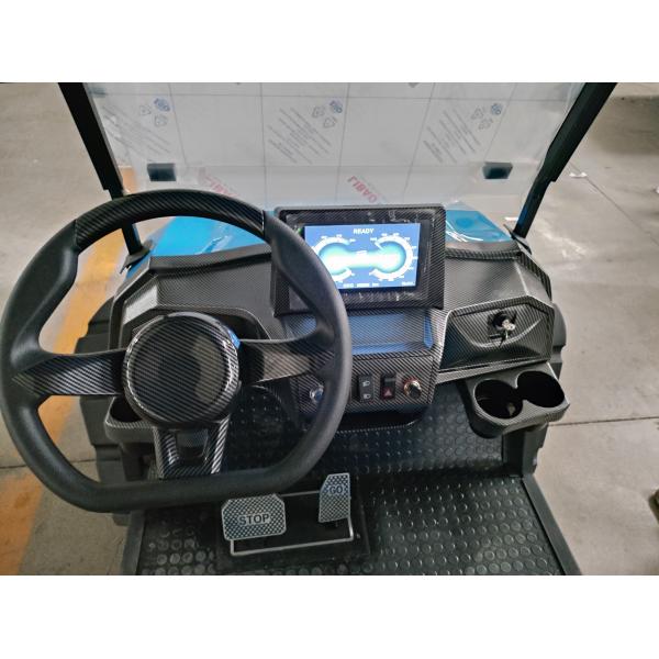 Blue 4+2-Seater Electric Off-Road Luxury Golf Cart Lithium Battery Equipped With 14-Inch Off-Road Tires Customizable color and LOGO