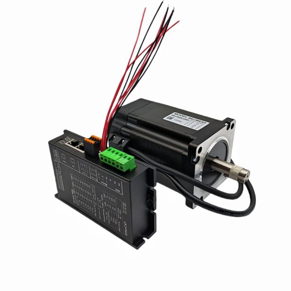 Closed Loop 2 Phase NEMA34 86mm Flange 86CME85 8.5Nm Stepper Motor with EtherCAT EC86 Servo Stepper Driver for CNC Machines