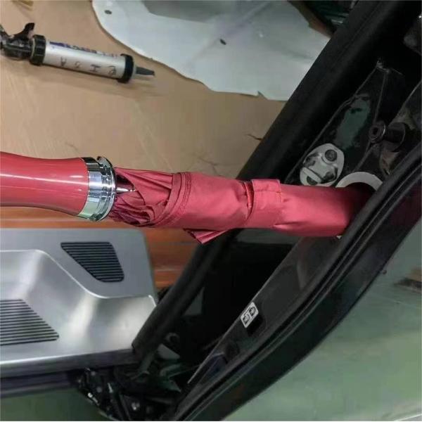 Customized Logo Printed Light Luxury Umbrella with Manual Opening and Fiberglass Frame