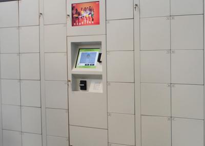 Cacifo de armazenamento a fichas da bagagem do aeroporto com computador da indústria tela de toque de 15 polegadas