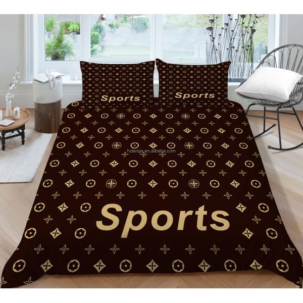 Luxury Fashion Design Nondisposable Microfiber Quilt Cover Set with Pillowcases
