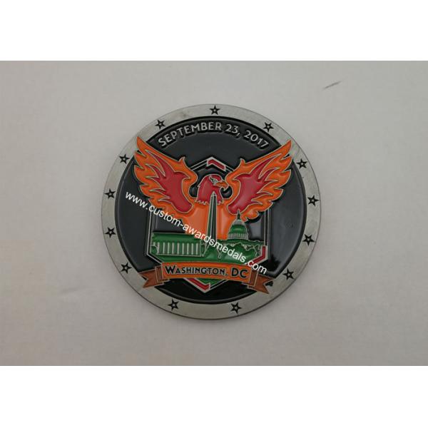 Diamond Cut Edge Military Coin , Personalized Hard Enamel Air Force Coins