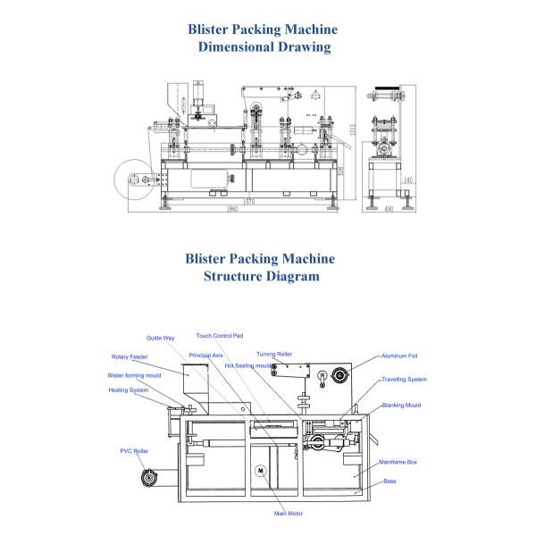 Alu Tablet Blister Packing Machine Capsule Pill Sealing Forming Universal Feeder