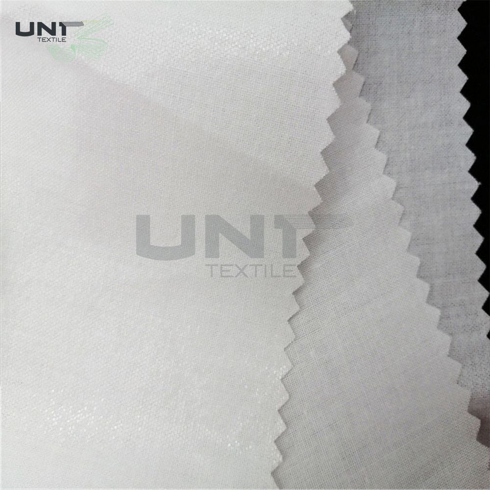 100% Cotton Soft HDPE Coated Cotton Fusible Interlining Shirt Interlining for Men Shirt Collar