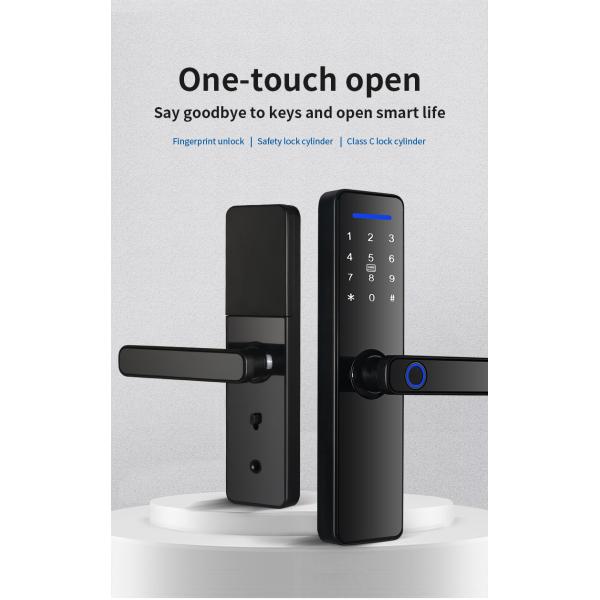 Qleung S811 High Quality Smart Digital Fingerprint Door Lock Tuya Wifi TTlock Remote Control Smart Home Door Lock